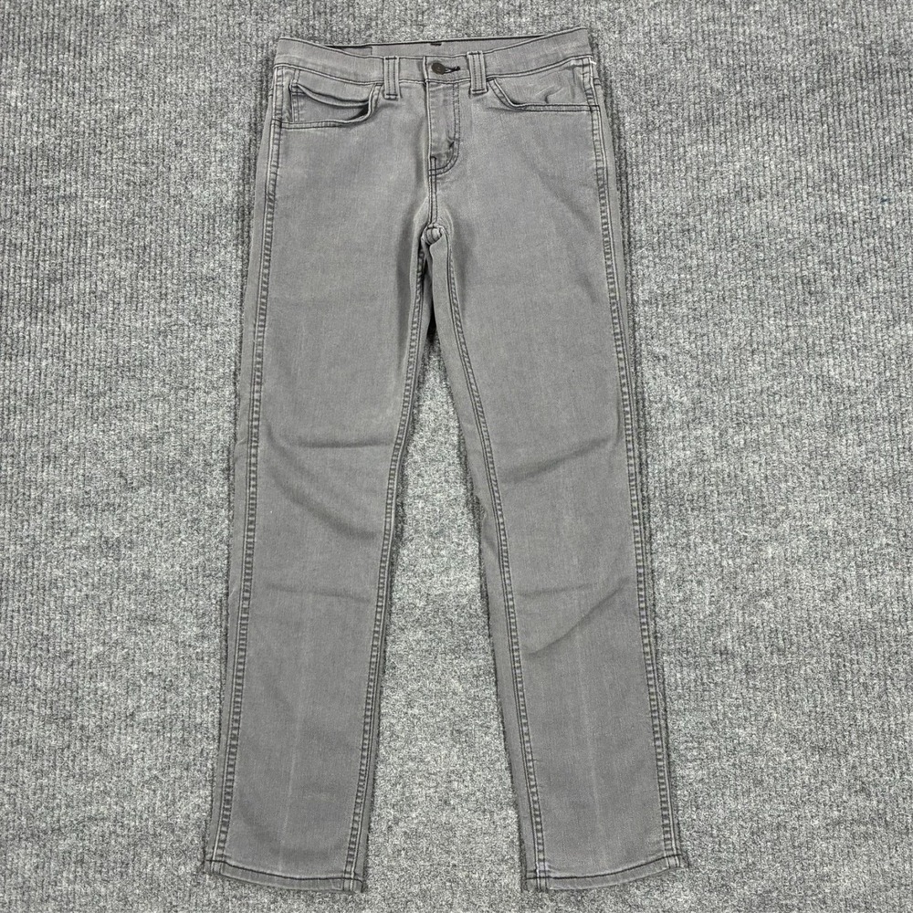 Levi's 511 Mens Straight Jeans Size 29x32 Gray Denim Slim Fit Stretch Low Rise